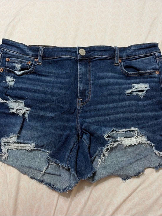 American Eagle Outfitters Pants - American Eagle Outfitters Dark Blue Distressed Jean Shorts